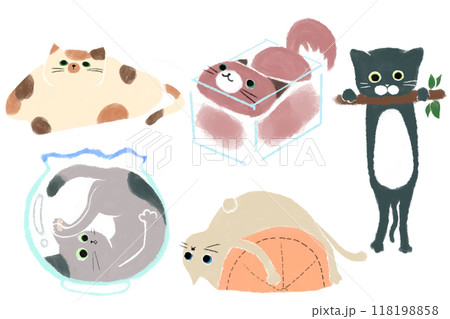 溶ける猫と伸びる猫 118198858