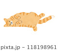 茶トラ　猫のイラスト　ベクター 118198961