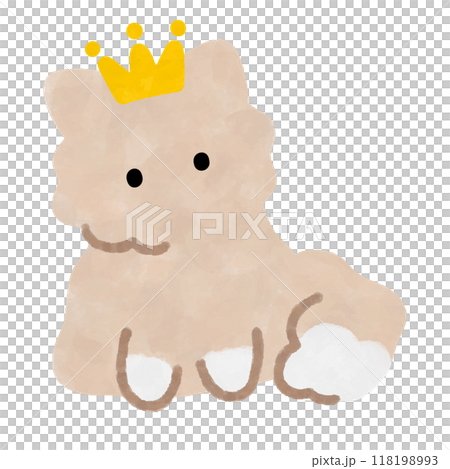 Vector illustration of a kitten wearing a crown Vector illustration of a kitten wearing a crown 118198993