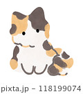 三毛猫　子猫のイラスト　ベクター 118199074