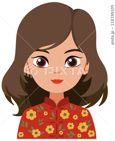 Woman in Traditional Floral Costume Woman in Traditional Floral Costume 118199105