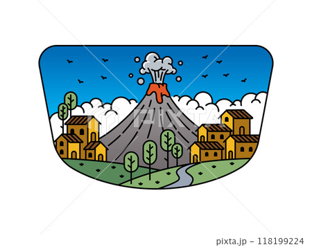 natural scenery in the frame illustration natural scenery in the frame illustration 118199224