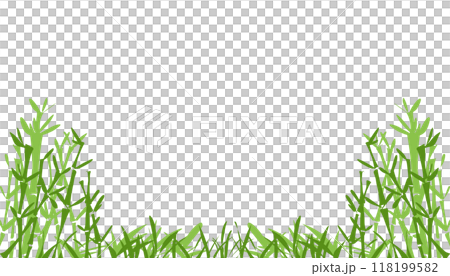 Background illustration with lots of grass and bamboo 118199582