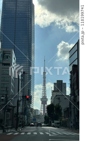六本木(外苑東通り)と東京タワー、麻布台ヒルズ 六本木(外苑東通り)と東京タワー、麻布台ヒルズ 118199741
