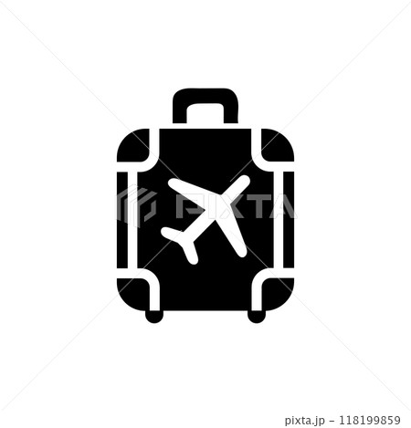 Travel case icon design silhouette template illustration 118199859