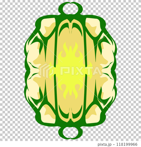 Illustration of a green lantern with a yellow flame on the theme of Ramadan, Eid al-Fitr and Eid al-Adha 118199966