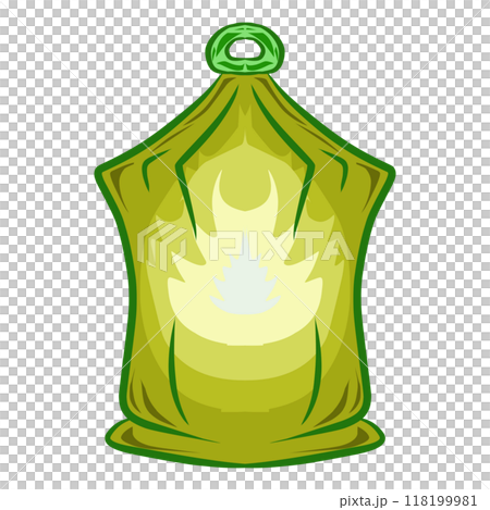Illustration of a green lantern with a yellow flame on the theme of Ramadan, Eid al-Fitr and Eid al-Adha 118199981