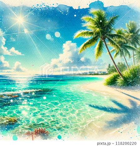 輝く海のイラスト 118200220