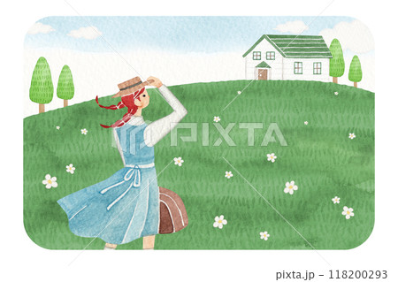 童話 物語　赤毛のアン　水彩 イラスト 118200293