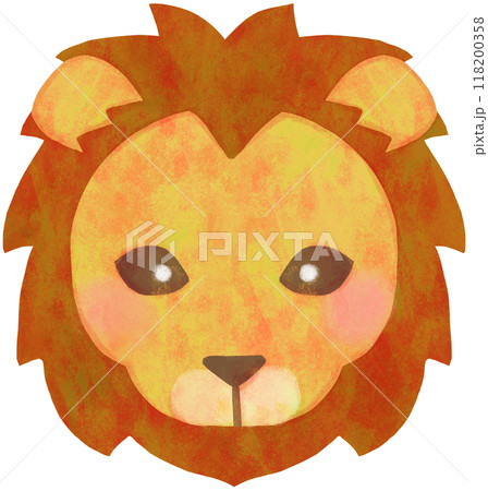 かわいいライオンのイラスト 顔 かわいいライオンのイラスト 顔 118200358