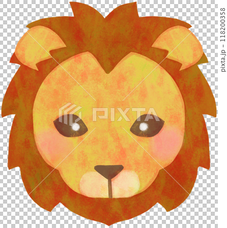 かわいいライオンのイラスト 顔 かわいいライオンのイラスト 顔 118200358