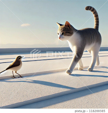 鳥と猫 118200385