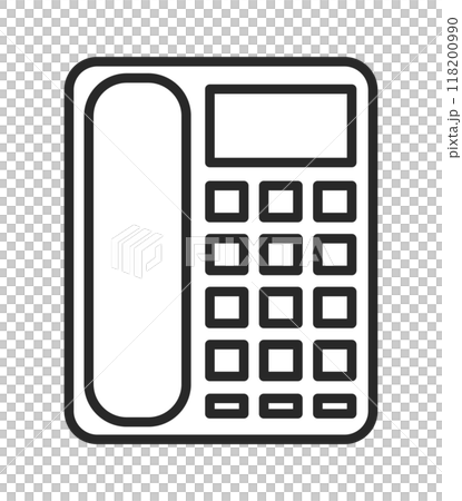 シンプルな固定電話のイラスト 118200990