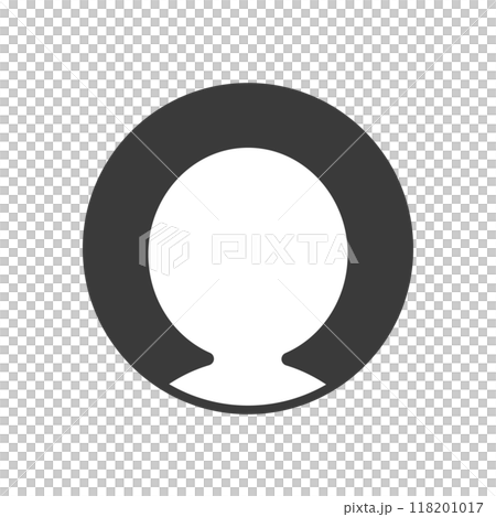 Simple profile icon of a human face silhouette - Image material for SNS users and initial icons Simple profile icon of a human face silhouette - Image material for SNS users and initial icons 118201017