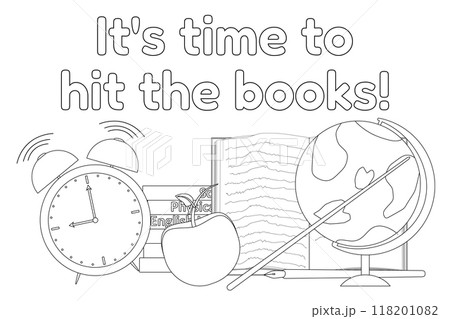 Back to School Coloring Page with School Supplies Back to School Coloring Page with School Supplies 118201082