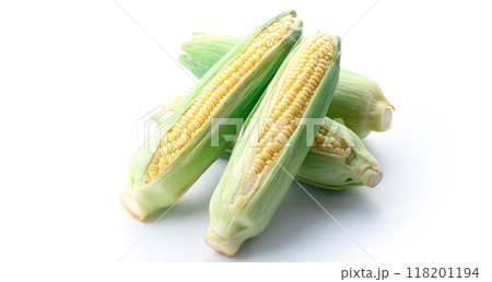 とうもろこし （ 白背景 ） 118201194