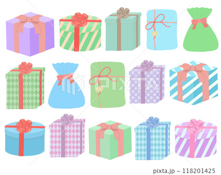 たくさんのプレゼントのイラストセット　 118201425