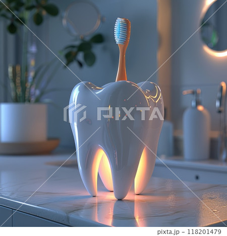 Comprehensive oral care: toothbrush cleaning teeth, importance of dental hygiene, focus on maintaining healthy gums, bright smile through proper brushing techniques, routine care. Comprehensive oral care: toothbrush cleaning teeth, importance of dental hygiene, focus on maintaining healthy gums, bright smile through proper brushing techniques, routine care. 118201479
