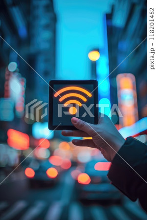 Fast internet wifi, connectivity with high-speed wireless networks, enabling seamless browsing, streaming, and communication for efficient online activities and productivity 118201482