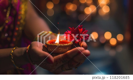 Joyous celebration: happy Diwali, colorful background suitable for banner, wallpaper, copy space, text, design, poster, card, flyer, greeting, showcasing festive spirit and cultural richness. Joyous celebration: happy Diwali, colorful background suitable for banner, wallpaper, copy space, text, design, poster, card, flyer, greeting, showcasing festive spirit and cultural richness. 118201685