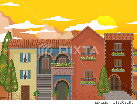 Colorful Mediterranean Building Facades 118202199