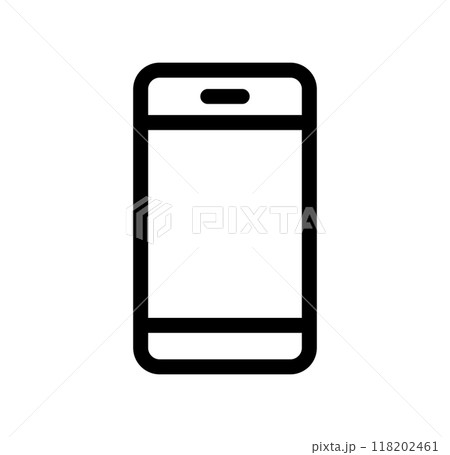 スマホ　単品アイコン　モノクロ　 118202461