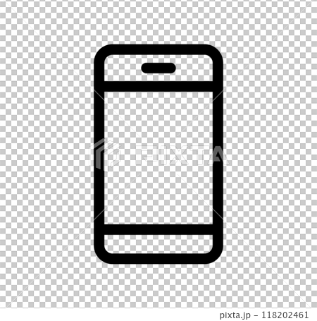 スマホ　単品アイコン　モノクロ　 118202461