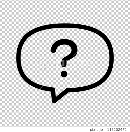 Question mark single icon monochrome 118202472