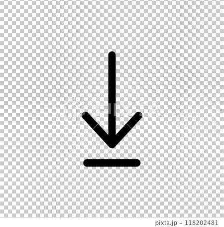 インストール ダウンロード 単品アイコン モノクロ インストール ダウンロード 単品アイコン モノクロ 118202481