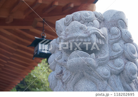 口を開ける真新しい狛犬 【小汐井神社】 口を開ける真新しい狛犬 【小汐井神社】 118202695