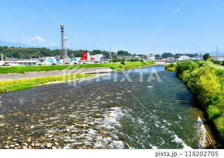 平成大橋/天竜川より上流方向を望む(長野県伊那市)【2024.9】 平成大橋/天竜川より上流方向を望む(長野県伊那市)【2024.9】 118202705