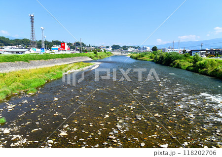 平成大橋／天竜川より上流方向を望む(長野県伊那市)【2024.9】 118202706