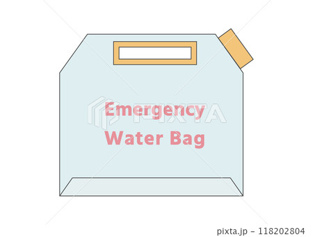 防災用ウォーターバッグのイラスト 防災用ウォーターバッグのイラスト 118202804