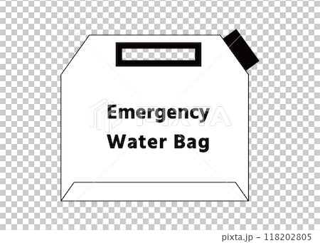 Illustration of a disaster prevention water bag Illustration of a disaster prevention water bag 118202805