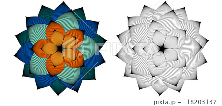 花のモダンアート素材 118203137