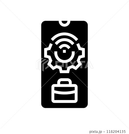 mobile technology business process glyph icon vector illustration mobile technology business process glyph icon vector illustration 118204135