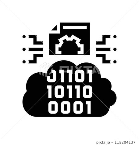 cloud computing business process glyph icon vector illustration 118204137