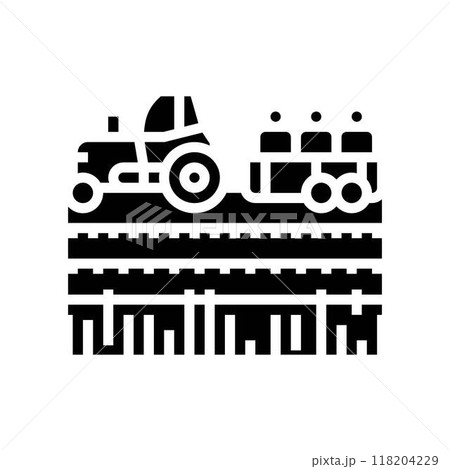 hayride autumn glyph icon vector illustration 118204229