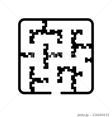 corn maze autumn glyph icon vector illustration 118204233