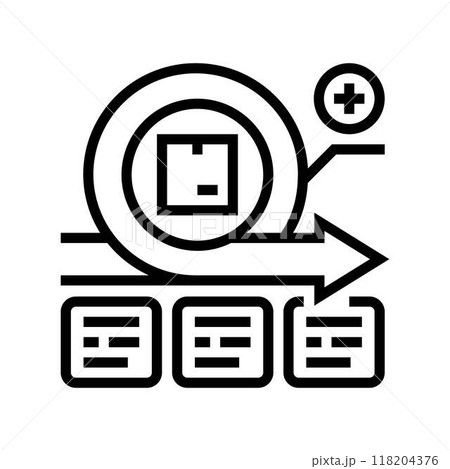 iterative development modern business line icon vector illustration 118204376