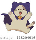 ハロウィンの仮装をした猫さん 118204916