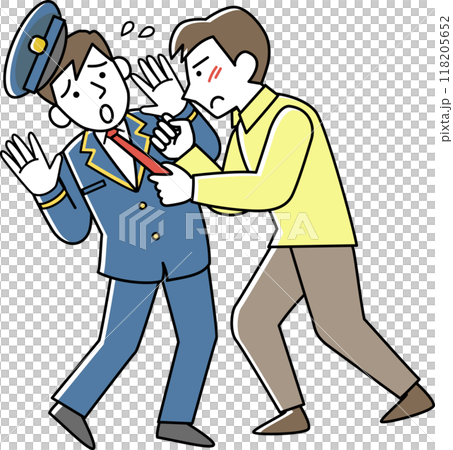 男性客からカスハラを受ける男性駅員 118205652