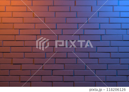 Neon brick wall background concept Neon brick wall background concept 118206126