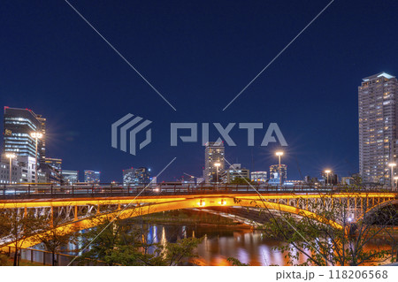 天神橋 美しい夜景 天神橋 美しい夜景 118206568