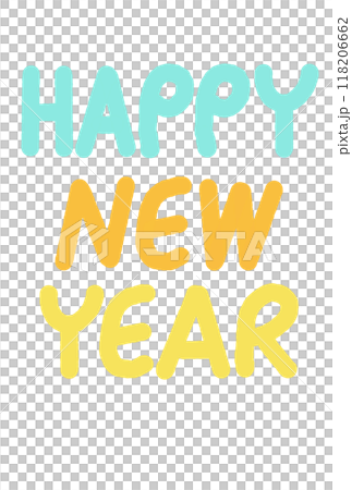 新年快樂手寫彩色手刻字 新年快樂手寫彩色手刻字 118206662