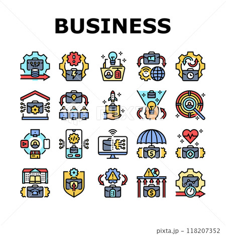 modern business innovation icons set vector 118207352