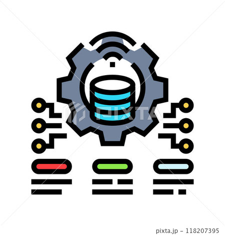 system integration business process color icon vector illustration 118207395