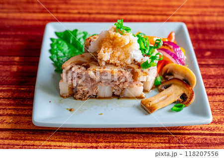 肉詰めレンコンのおろしポン酢がけ 118207556