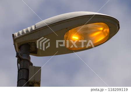 Illuminated street lamp. 118209119