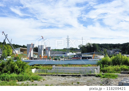 美乃坂本駅周辺のリニア中央新幹線岐阜県駅建設現場 118209421